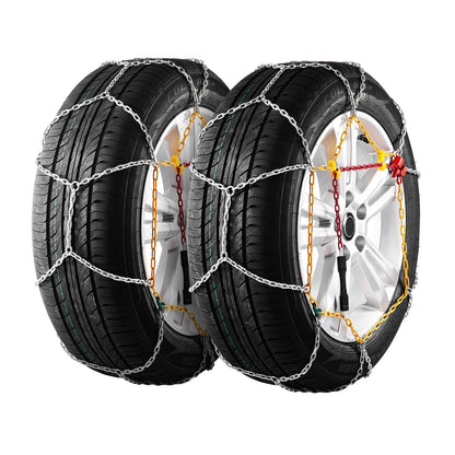 Snökedjor Manganlegering stål Draghjulskedjor Silver Set om 2