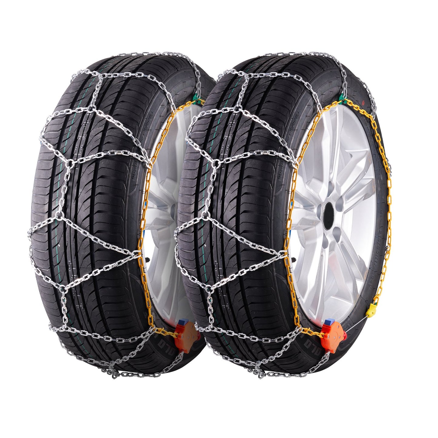 Snökedjor Manganlegering stål dragkedjor (uppsättning om 2) Silver