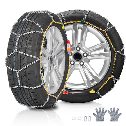 2PCS Schneeketten Mangan Legierung Stahl Abschleppen Reifen Schneeketten Silber