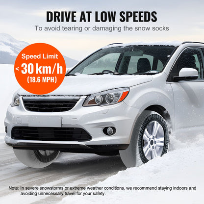 2PCS Verdickte Schneesocken für Reifen Schneetraktion Reifenschutz-Groß