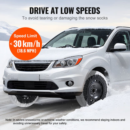 2PCS Verdickte Schneesocken für Reifen Schneetraktion Reifenschutz-Mittel