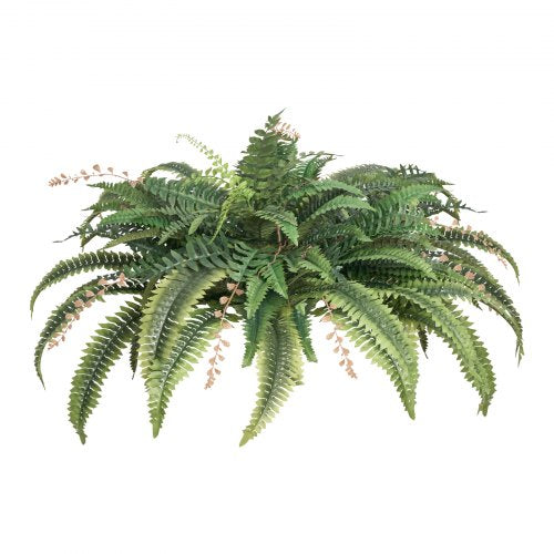 Artificial Ferns, Natural Spread Diameter 37-41 Inch, Large Hanging Fake Boston Ferns, Sunlight Resistant Fake Plant Wall Decor with 80 Branches and Flowerpot, Faux Fern for Home Office Outdoor