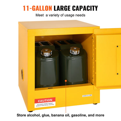 Flammable Cabinet 16.9" x 16.9" x 18.2", Galvanized Steel Safety Cabinet, Adjustable Shelf Flammable Storage Cabinet, for Commercial Industrial and Home Use