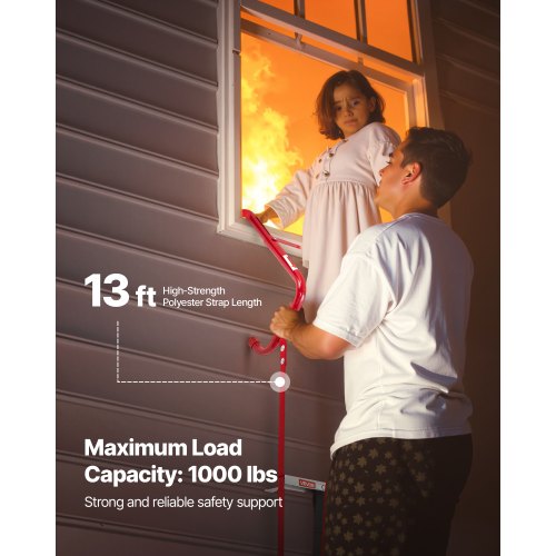 Fire Escape 2-Storey 13 Foot Retractable Emergency Safety Ladder | EU