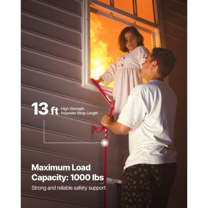 Fire Escape 2-Storey 13 Foot Retractable Emergency Safety Ladder | EU