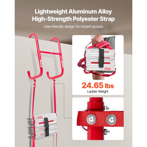 Brandstege 5-6 våningar 50FT infällbar nödsäkerhetsstege |  EU