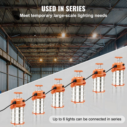 LED Portable Work Lamp, 150W, 20000lm, 5000K Durable & Water-Resistant, Linkable up to 6 Units, Ceiling or Stand Job Site Illumination for Both Indoor & Outdoor Use