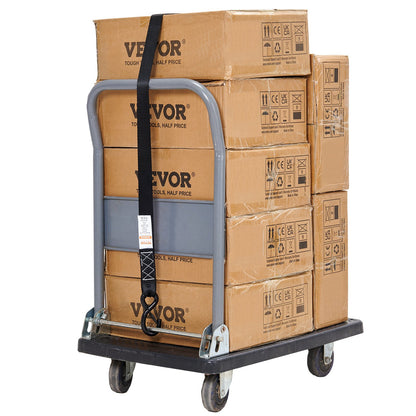 Ratschen-Spanngurte (4er-Pack), 2300 kg maximale Bruchfestigkeit, inkl. 4 Premium-Ratschen-Spanngurte 4,1 x 20,3 cm mit gepolsterten Griffen, zur Ladungssicherung beim Bewegen, für Haushaltsgeräte, Rasengeräte, Motorräder