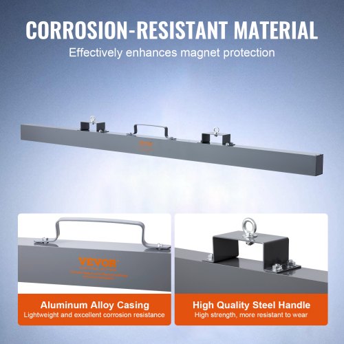 Hanging Magnetic Sweeper Pickup Tool, 120 lbs Nail-Type Magnetic Forklift Sweeper, Industrial Magnets Steel Materials Hunting Accessories for Picking Up Nails Bolts Iron Shavings Metals | EU