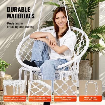 Hängmatta Hänggungstol Macramé Hängstol för inomhus & utomhus