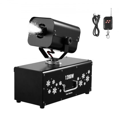 Snow Machine, 1200W 90° Shaking Head Snow Maker with Wireless Remote Control, High Output Snowmaking Machine Coverage up to 12 ㎡ for Christmas Wedding Parties Stage Snowflake Effect
