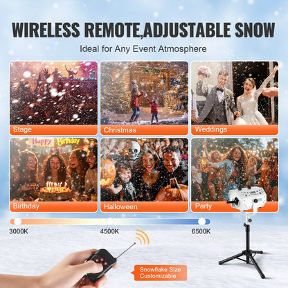 Schneemaschine 1200W Schneeerzeuger mit höhenverstellbarem Ständer