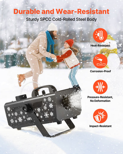 Snow Machine, 650W Handheld/Hanging Fake Snow Maker, Snowmaking Machine with Portable Handle, Outdoor & Indoor Artificial Snowflake Maker for DJ Stage Parties Christmas Decor