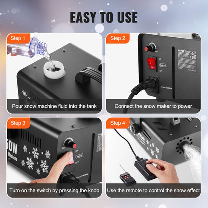 Schneemaschine, 650 W, handgehaltene hängende Schneemaschine für den Urlaub