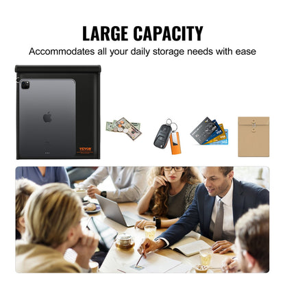 Faraday Bag, Faraday Pouch Set for Laptop (16.9 x 15"), Fireproof & Waterproof Faraday Signal Blocking Holder for Car Keys, Phones & Tablets, Anti-Theft Pouch & Anti-Hacking Case Blocker, Black