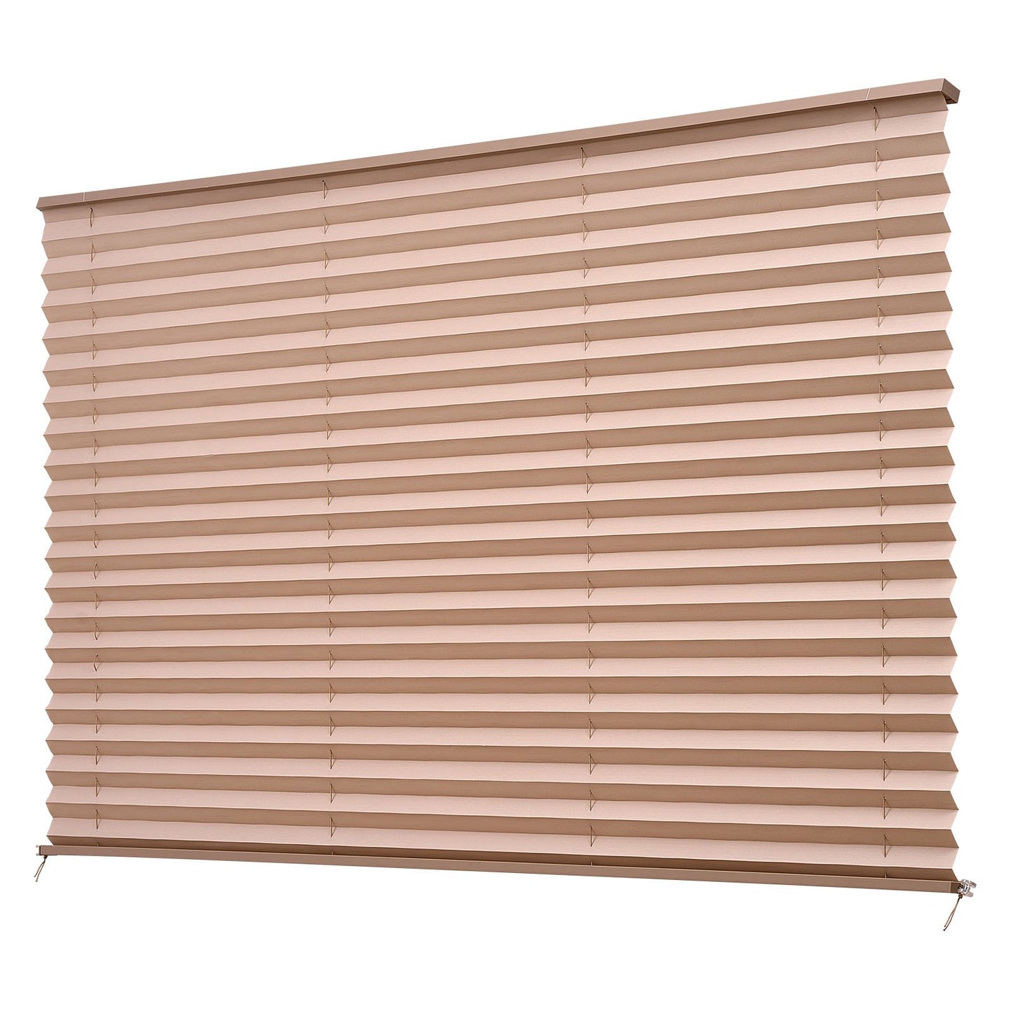 RV Blinds, 62 in x 32 in, RV Pleated Shades, Polyester Fabric, Easy to Clean and Install, Privacy Protection and Sunlight Blocking, for Camper, Travel Trailer, Motorhome Window, Cappuccino