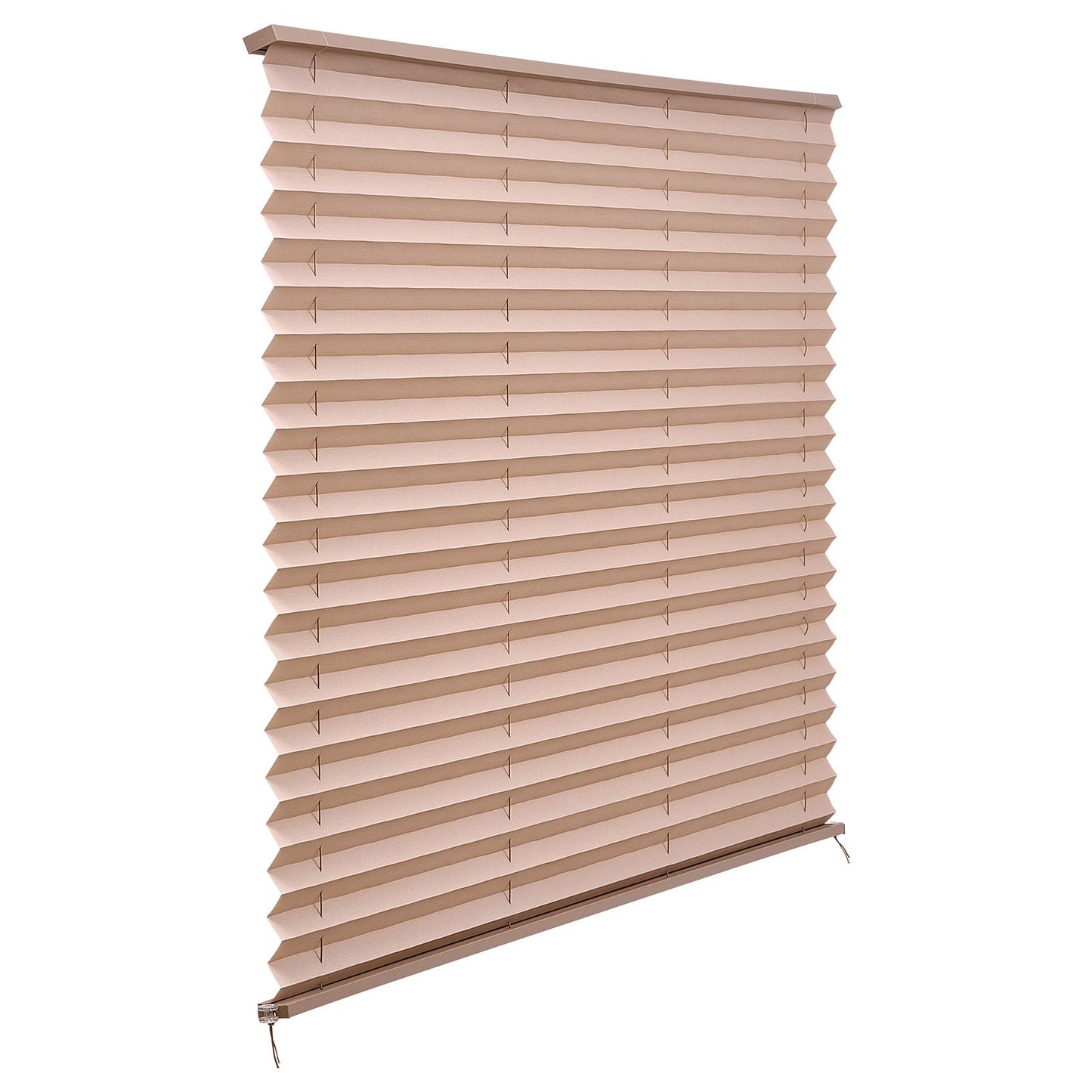 RV Blinds, 62 in x 32 in, RV Pleated Shades, Polyester Fabric, Easy to Clean and Install, Privacy Protection and Sunlight Blocking, for Camper, Travel Trailer, Motorhome Window, Cappuccino