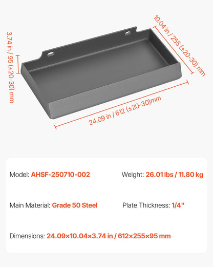 1/4 in Skid Steer Mount Plate, Universal Quick Attach Mount Plate, Easy to Bolt, 1500lbs Load Capacity, Heavy Duty Steel Loader Plates Compatible with Toro Dingo Skid Steers & Tractors