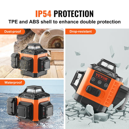 Laser-Wasserwaage, 30,5 m, grünes Kreuz, selbstnivellierend, hochpräzise Messung