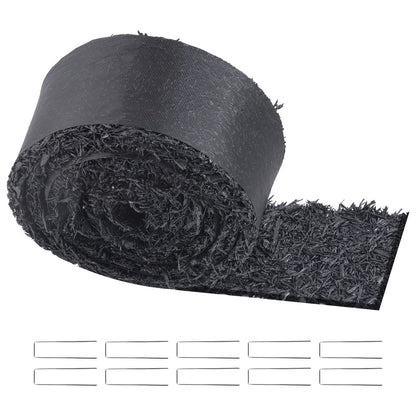 Rubber Mulch Roll for Landscaping 120 x 4.5 Inch Rubber Mulch Mat Pathway