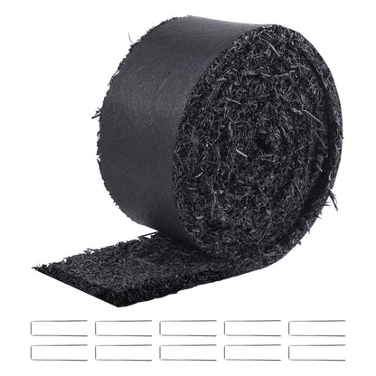 Rubber Mulch Roll for Landscaping 120 x 4.5 Inch Rubber Mulch Mat Pathway