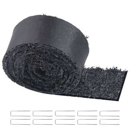 Rubber Mulch Roll for Landscaping 120 x 4.5 Inch Rubber Mulch Mat Pathway