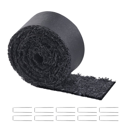 Rubber Mulch Roll for Landscaping 120 x 4.5 Inch Rubber Mulch Mat Pathway