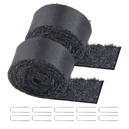 2 Rollen Gummimulchrolle für die Landschaftsgestaltung, 120 x 4,5 Zoll, Gummimulchmatte