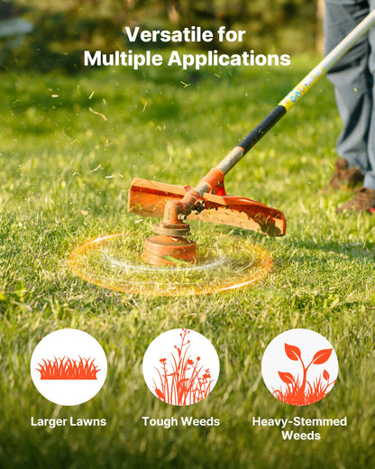 0.095 in 1280 ft String Trimmer Line, Orange Heavy Duty Weed Eater String, Premium Nylon Universal Replacement Trimmer Line Spool with Twisted Design, Suitable for Professional & Homeowner Use