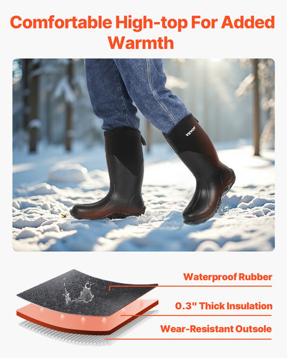 Skyddsskor för män Neopren gummi arbetsregnstövlar storlek 11 US