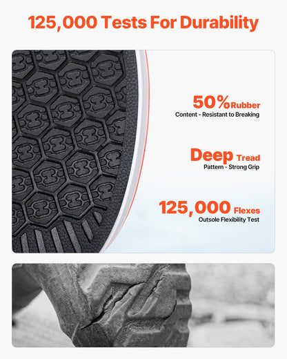 Ankel Deck Boots för män Vattentäta halkskyddade arbetsregnstövlar storlek 11 US