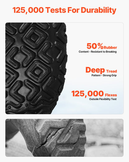 Gummistövlar Män Skyddsskor Ståltå Work Regnstövlar Storlek 11 US