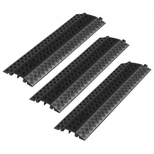 Drop Over Cable Cover, 17,500 lbs/Axle Load Capacity, Heavy Duty Cable Hose Protector Ramp, Floor Cord Cover, for High Walking Traffic Areas, Indoor, Outdoor, Home, Office, Warehouse, 3 Pack