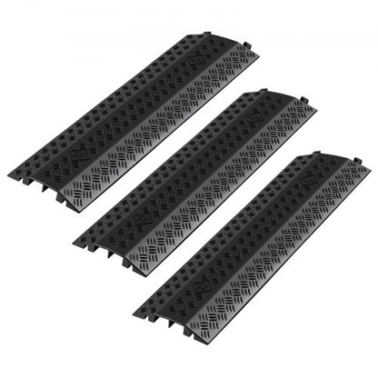 Drop Over Cable Cover, 17,500 lbs/Axle Load Capacity, Heavy Duty Cable Hose Protector Ramp, Floor Cord Cover, for High Walking Traffic Areas, Indoor, Outdoor, Home, Office, Warehouse, 3 Pack