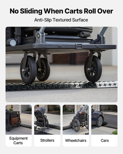 Drop Over Cable Cover, 17,500 lbs/Axle Load Capacity, Heavy Duty Cable Hose Protector Ramp, Floor Cord Cover, for High Walking Traffic Areas, Indoor, Outdoor, Home, Office, Warehouse, 3 Pack