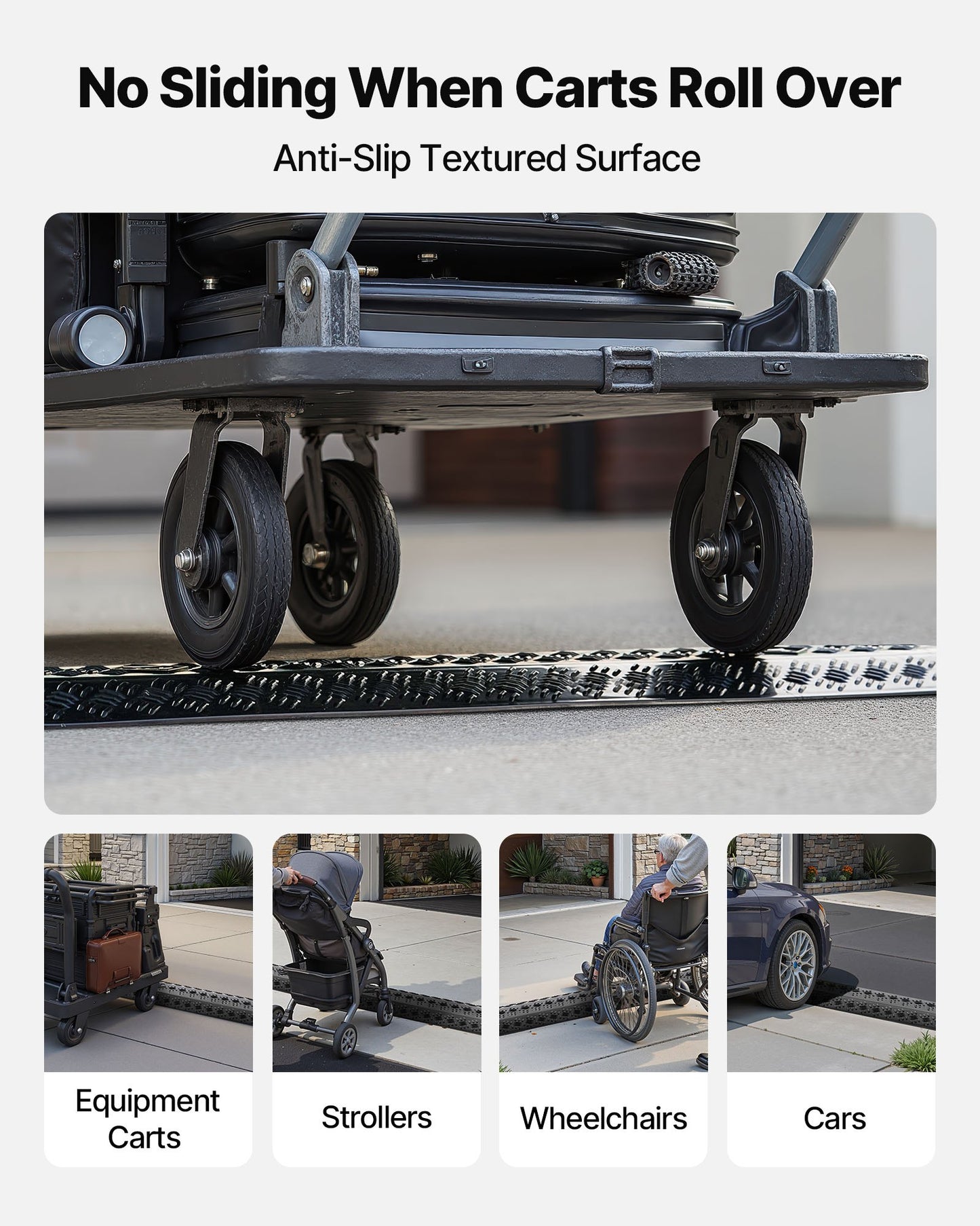 Drop Over Cable Cover, 17,500 lbs/Axle Load Capacity, Heavy Duty Cable Hose Protector Ramp, Floor Cord Cover, for High Walking Traffic Areas, Indoor, Outdoor, Home, Office, Warehouse, 1 Pack