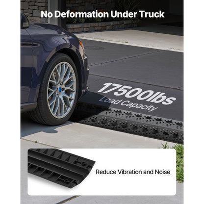 Kabelskydd för nedfall, 7 938 kg/axellastkapacitet, Kraftig kabelslangskyddsramp, Golvkabelskydd, För områden med hög gångtrafik, Inomhus, Utomhus, Hem, Kontor, Lager, 2-pack |  EU