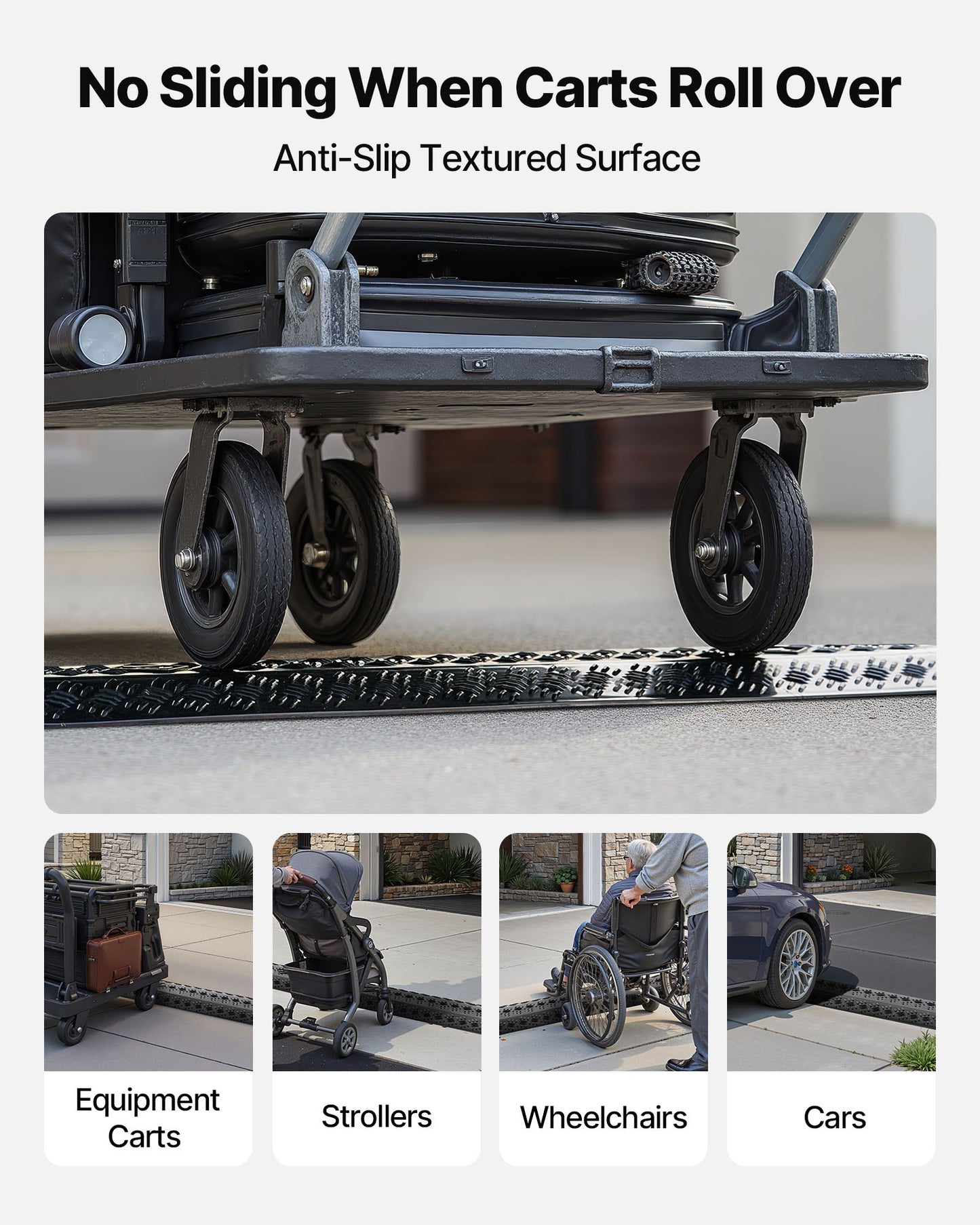 Drop Over Cable Cover, 17,500 lbs/Axle Load Capacity, Heavy Duty Cable Hose Protector Ramp, Floor Cord Cover, for High Walking Traffic Areas, Indoor, Outdoor, Home, Office, Warehouse, 2 Pack