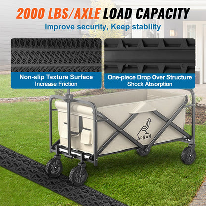 3-Piece Cable Protection Ramp Set, Supports Up to 2,000 lbs Per Axle, Durable Cord Protection for High Foot Traffic Areas, Suitable for Indoors and Outdoors, Ideal for Office, Home, Warehouse