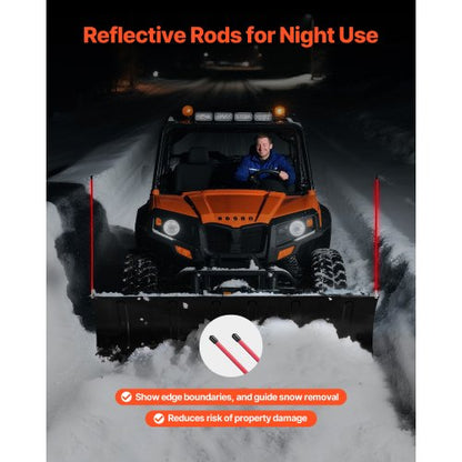 snöplogsblad, 109/152 cm breddjusterbart snöplogssats, lätt att ta av, universalmonterat plogtillbehör med gummiflikar, kraftigt stålblad, kompatibel med de flesta UTV och ATV |  EU