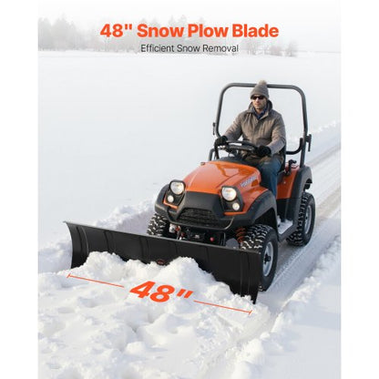 snöplogssats, 122 cm universal snöplogsfäste, höjd- och vänster-högerjusterbar, snabb att ta av, ATV-skrapblad i stål, 3 monteringsalternativ, effektiv snöröjning, för de flesta ATV och UTV |  EU