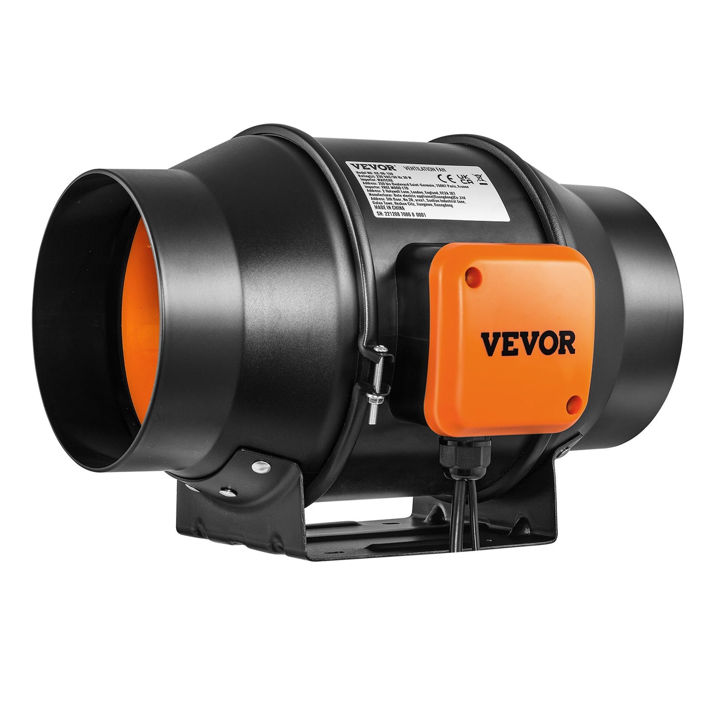 6 inch inline duct fan HVAC exhaust fan kit EC variable speed control