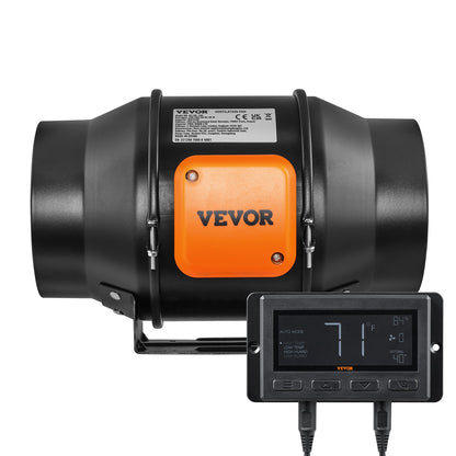 6 inch inline duct fan HVAC exhaust fan kit EC variable speed control