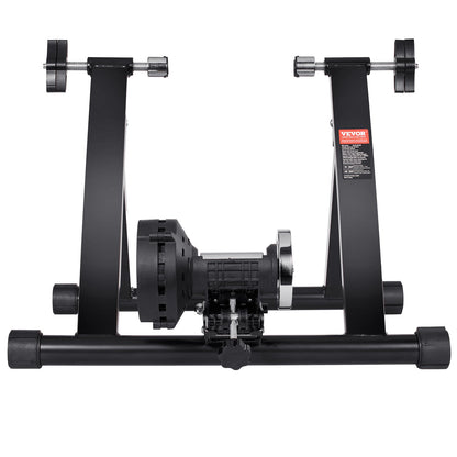 Bike Trainer Stand, magnetischer stationärer Fahrradständer für 26"-29" Räder, geräuschreduzierender Schwungradmotor, sicheres Radfahren für Indoor-Training, mit Schnellspannhebel und Vorderraderhöhung