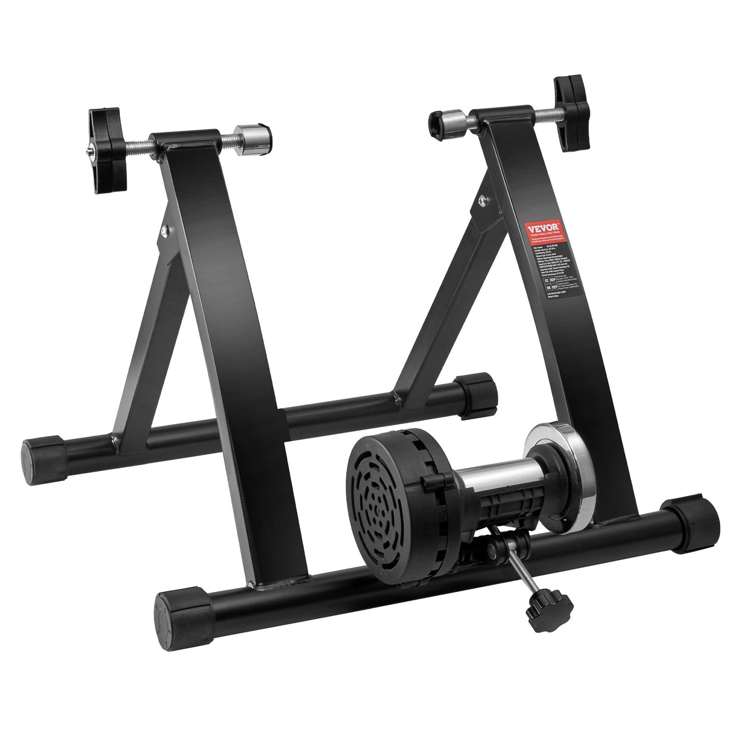 Bike Trainer Stand, magnetischer stationärer Fahrradständer für 26"-29" Räder, geräuschreduzierender Schwungradmotor, sicheres Radfahren für Indoor-Training, mit Schnellspannhebel und Vorderraderhöhung