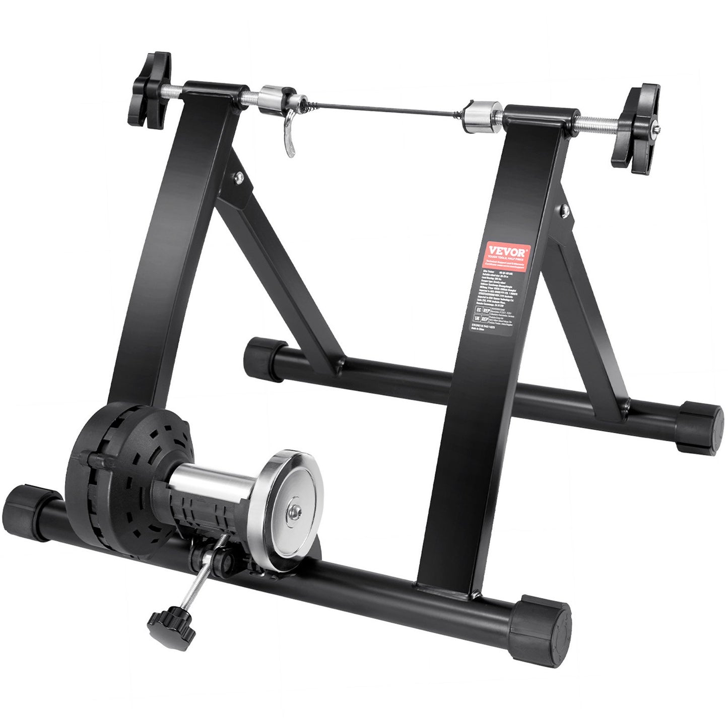 Bike Trainer Stand, magnetischer stationärer Fahrradständer für 26"-29" Räder, geräuschreduzierender Schwungradmotor, sicheres Radfahren für Indoor-Training, mit Schnellspannhebel und Vorderraderhöhung