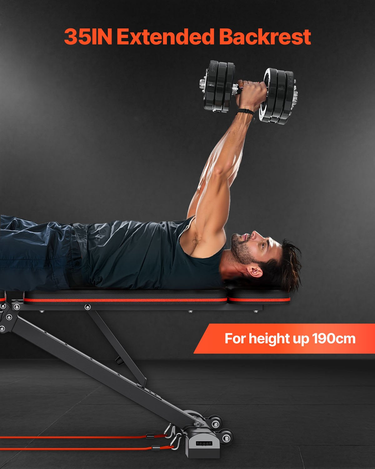 Weight Bench, 800lbs Adjustable Weight Bench Press for Full Body Workout, Exercise Sit up Bench for Home Gym Strength Training, Flat Bench with with Leg Extension, Preacher Pad, Fast Adjustment