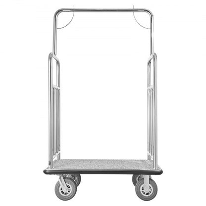 Hotel Bagagevagn 1200 LBS Borstad rostfritt stål Finish Bellman's Cart |  EU