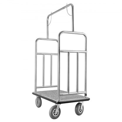 Hotel Bagagevagn 1200 LBS Borstad rostfritt stål Finish Bellman's Cart |  EU