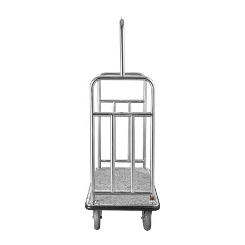 Hotel Bagagevagn 1200 LBS Borstad rostfritt stål Finish Bellman's Cart |  EU